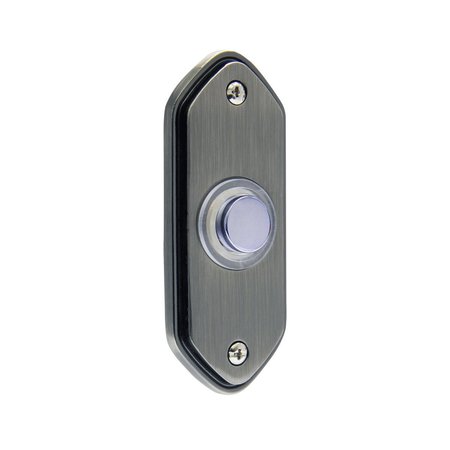 IQ AMERICA DP1212A  Wired Pewter Contemporary Lighted Pushbutton Doorbell DP1212A
